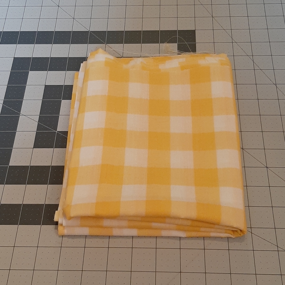 1.5 yards yellow gingham